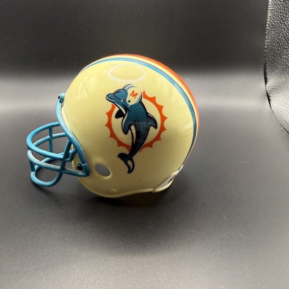 Vintage Riddell Miami Dolphins Throwback Mini Football Helmet 3 5/8 NFL 1995 6"L